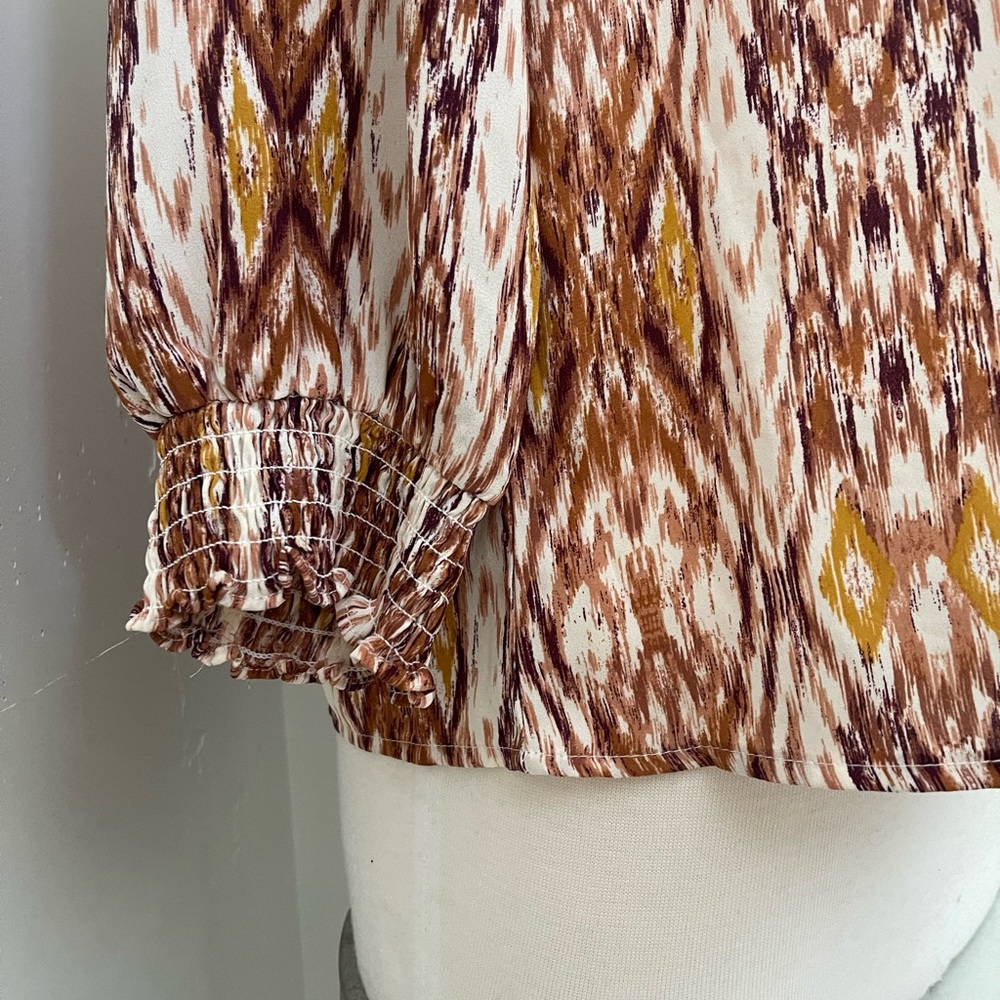 Eclair Multicolor Printed Button Up Blouse - image 4